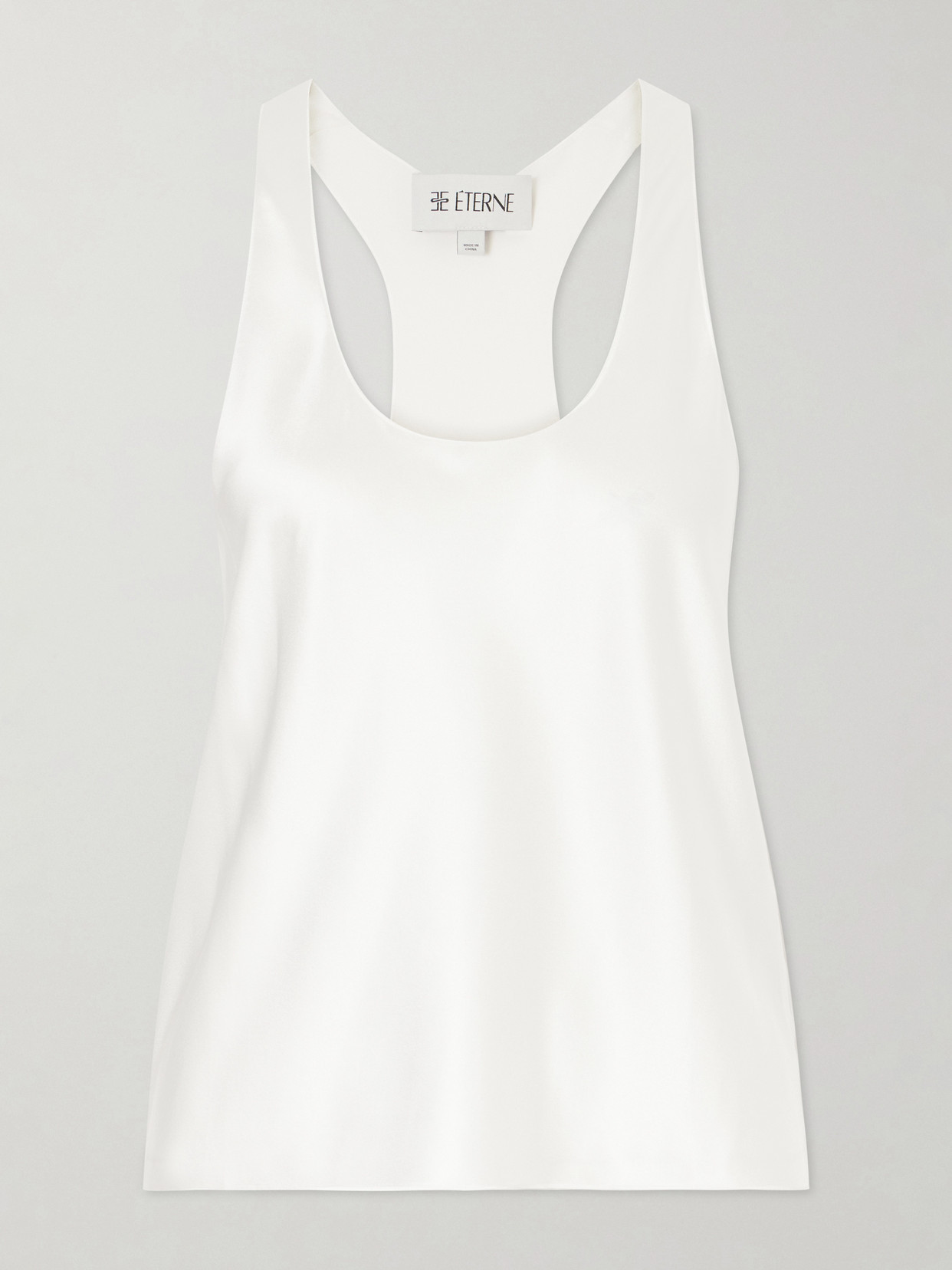 ÉTERNE - Hedi Silk-blend Satin Tank - Neutrals | NET-A-PORTER (US)