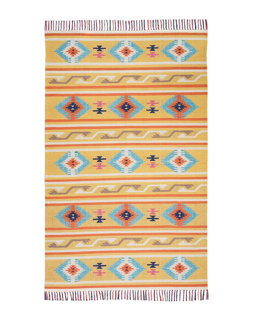 Nourison Baja Hand-Woven Cotton-Blend Boho Rug | Gilt