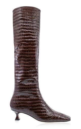 Maverick Croc-Embossed Leather Boots | Moda Operandi (Global)