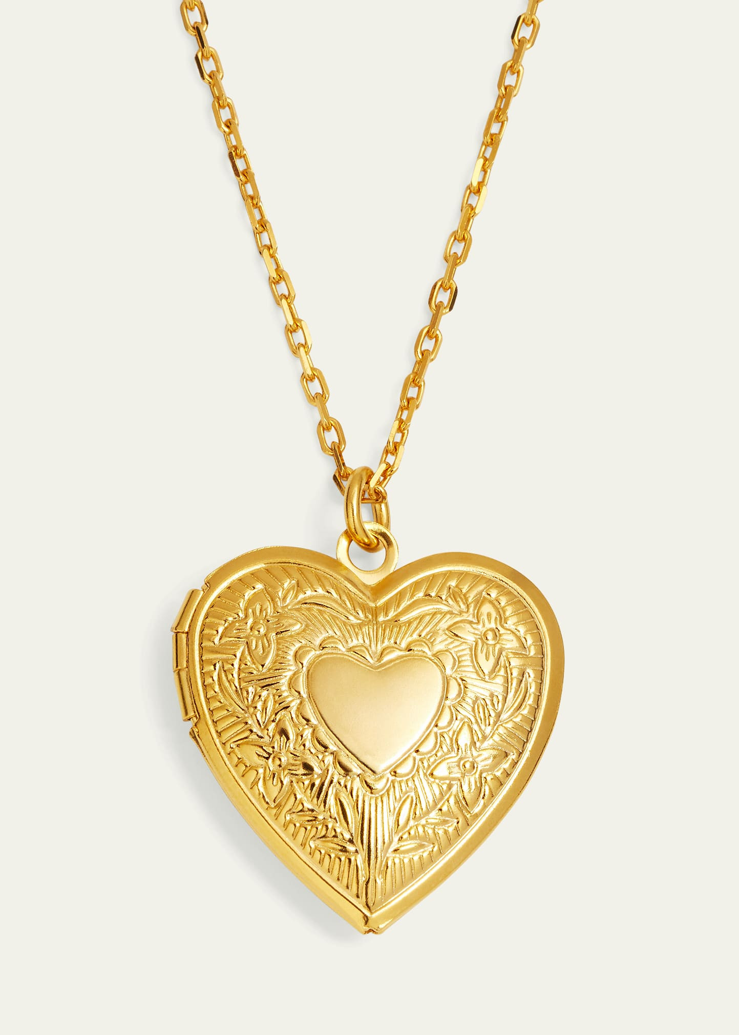 Ben-Amun 24k Gold Electroplate Chain Necklace with Heart Locket Pendant | Bergdorf Goodman