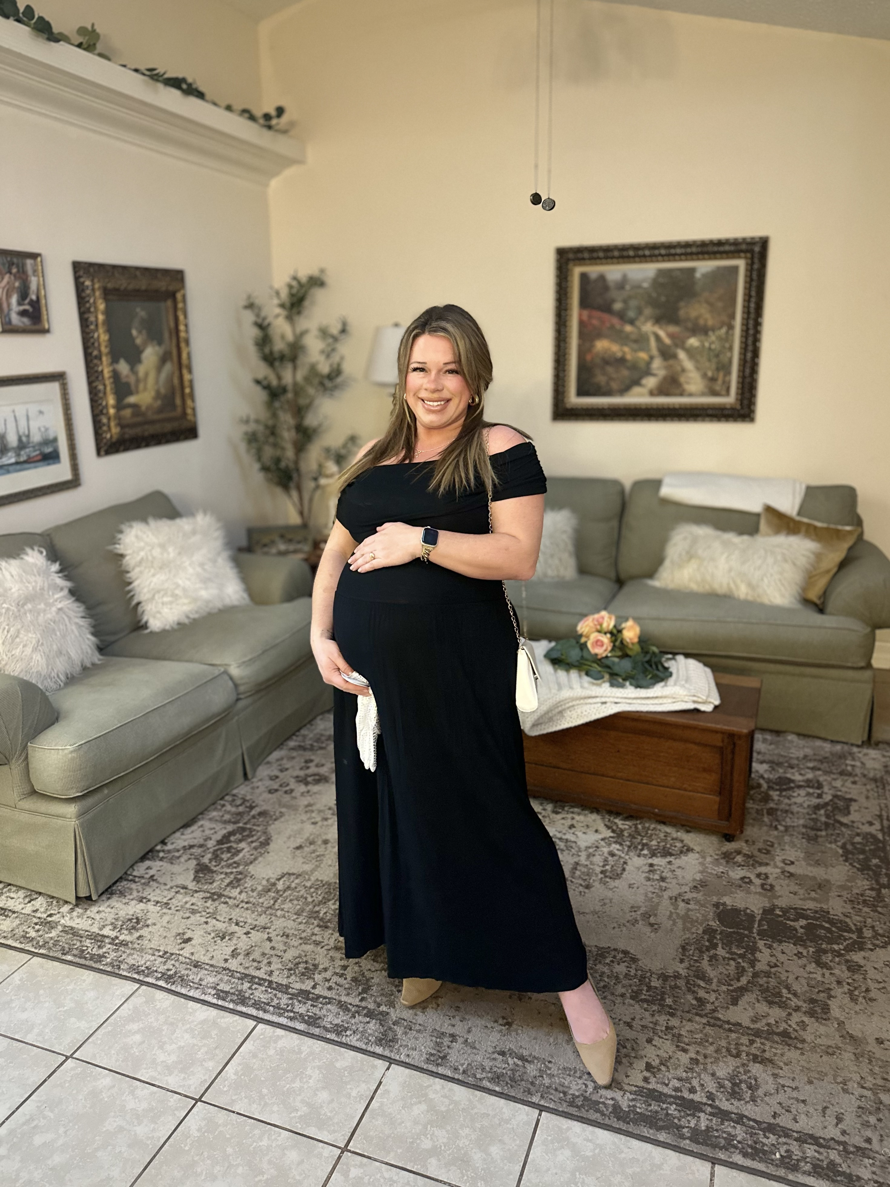 Wearing my pre-pregnancy size large at 36 weeks pregnant for a girls night at the performing arts center watching a Musical.

#LTKParties #LTKBump #LTKStyleTip