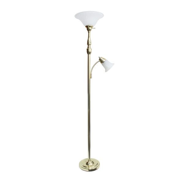 3-way 2 Light Mother Daughter Floor Lamp Gold - Elegant Designs | Target