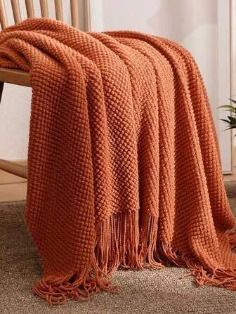 1pc Tassel Decor Throw Blanket | SHEIN