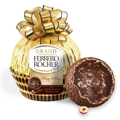 Ferrero Rocher Grand Christmas Candy Milk Chocolate and Hazelnut Gift - 4.4oz | Target