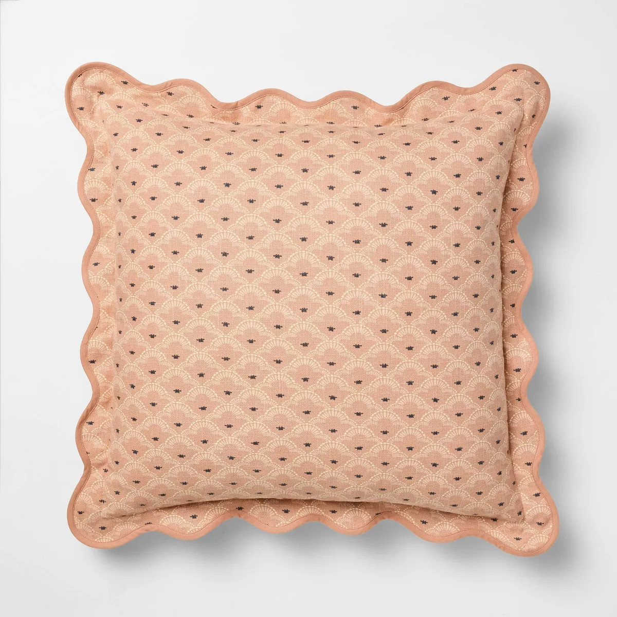 Square Geo Pattern with Scalloped Edge Peach - Threshold™ designed with Studio McGee | Target
