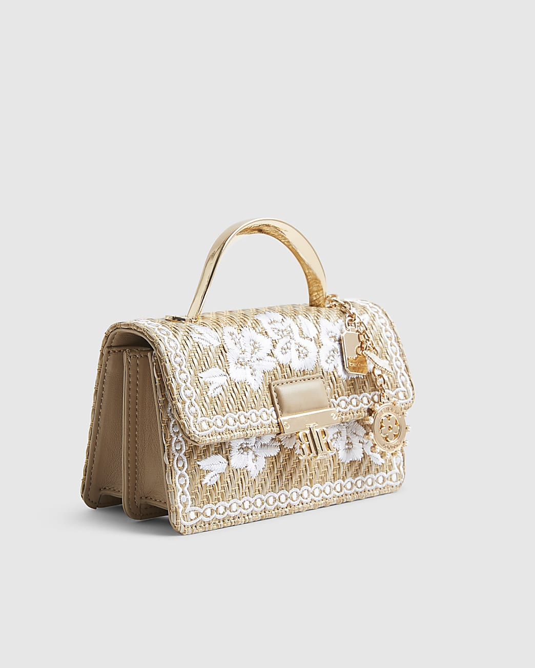 Brown Premium Raffia Crossbody Bag | River Island UK & IE