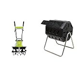 Sun Joe TJ604E 16-Inch 13.5 AMP Electric Garden Tiller/Cultivator,Black & FCMP Outdoor IM4000 Dual C | Amazon (US)