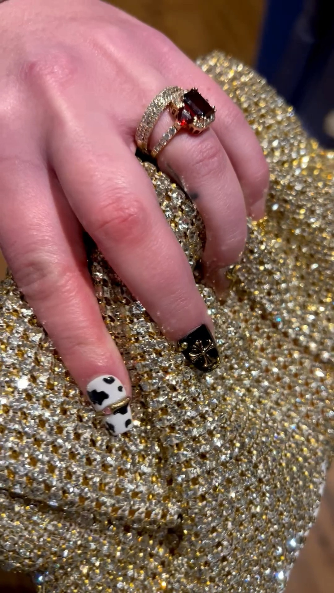 Not only is this the perfect holiday purse for holiday events coming up, but these nails!! They are everything! 🎁🎄💅
I linked a similar purse by the same designer in case this one gets sold out again! 

#LTKItBag #LTKGiftGuide #LTKStyleTip