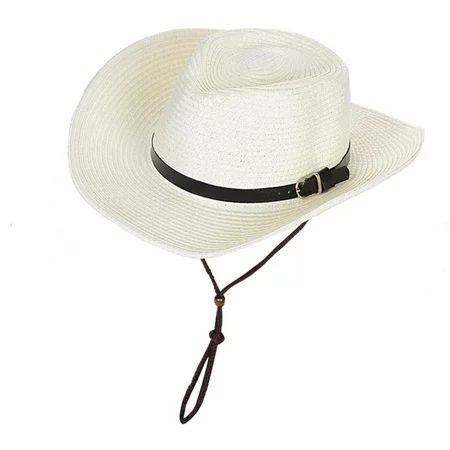 Packable Straw Sun Hat Visor Travel Floppy Panama Fedora Trilby - White 56-59cm | Walmart (US)