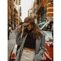 Brown Minimalist Chic Baseball Hat | What Fulfills You? | Etsy (US)