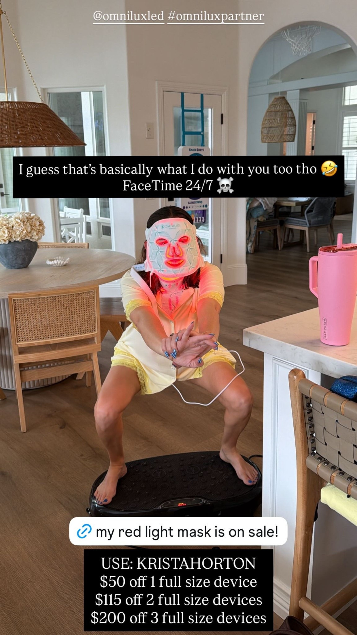 I guess that’s basically what I do with you too tho 🤣 FaceTime 24/7 ☠️ @omniluxled #omniluxpartner  USE: KRISTAHORTON
$50 off 1 full size device
$115 off 2 full size devices
$200 off 3 full size devices