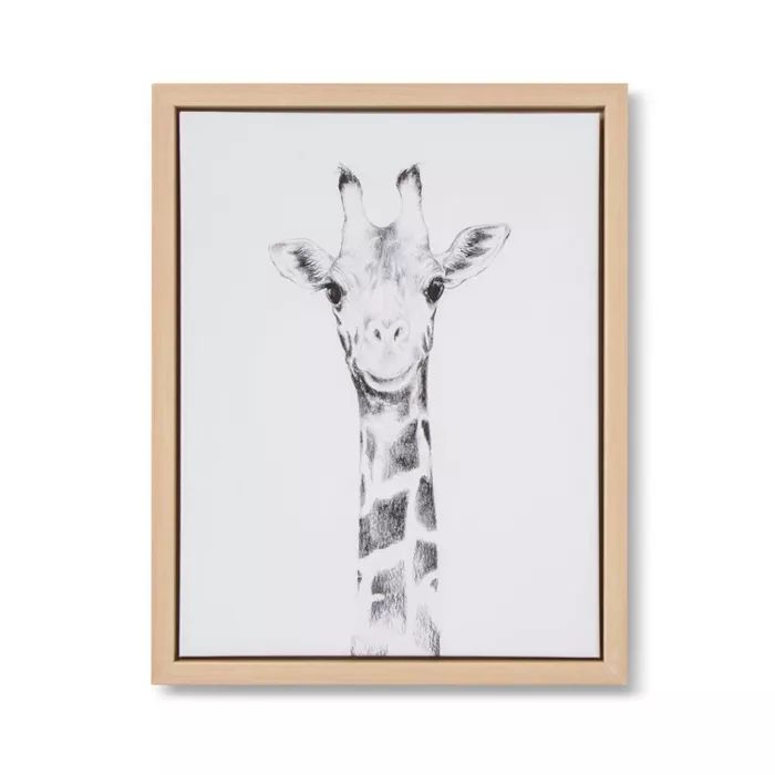 11x14 Framed Canvas Giraffe - Cloud Island™ | Target