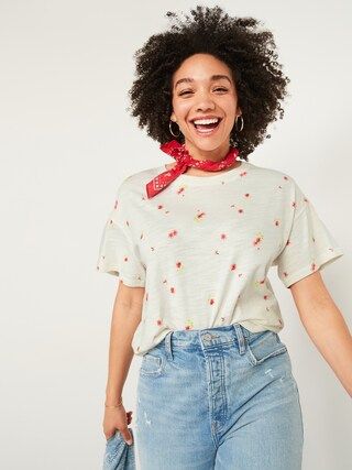 Loose Vintage Crew-Neck Tee for Women | Old Navy (US)