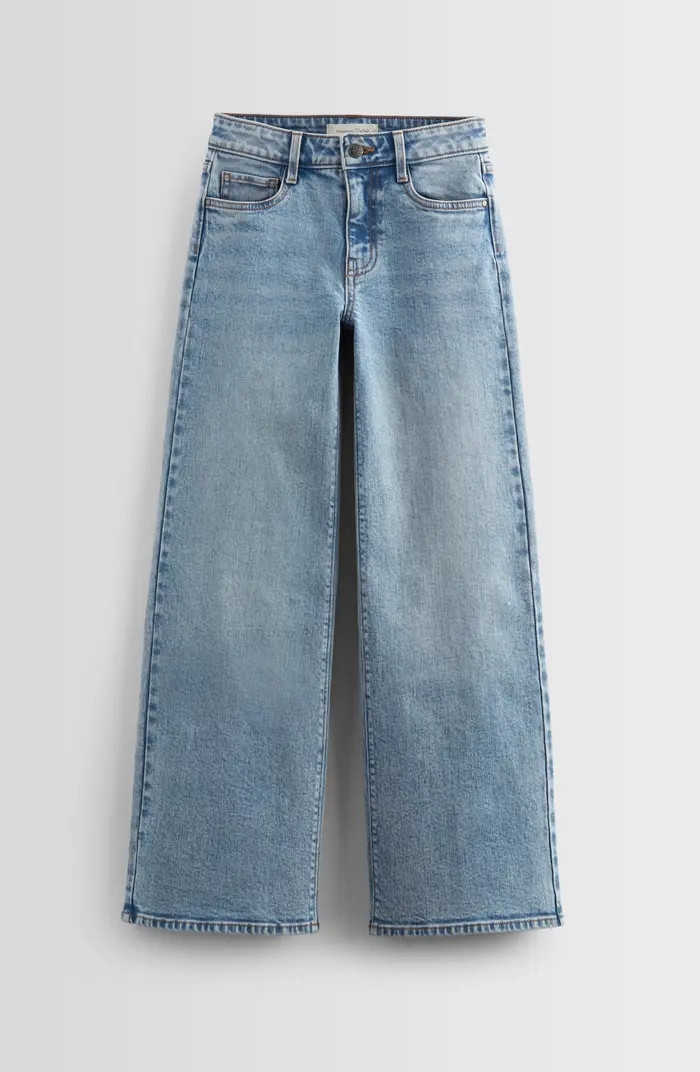 Kids' Stretch Denim Wide Leg Jeans | Nordstrom