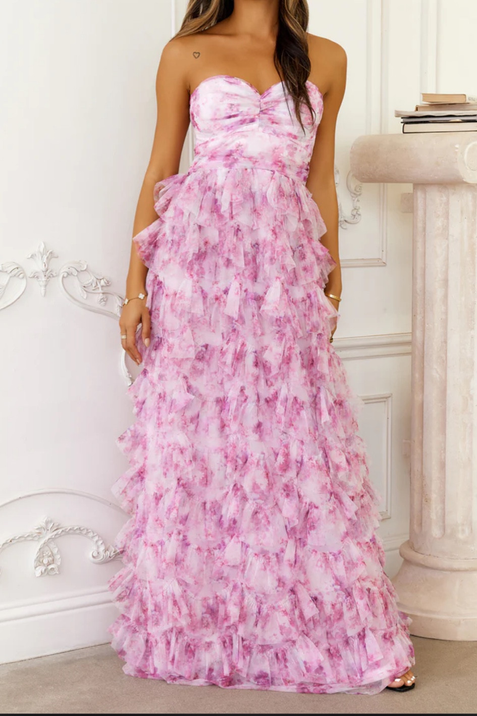 FESTIVAL OF YOU STRAPLESS TULLE MAXI DRESS FUCHSIA

#LTKWedding