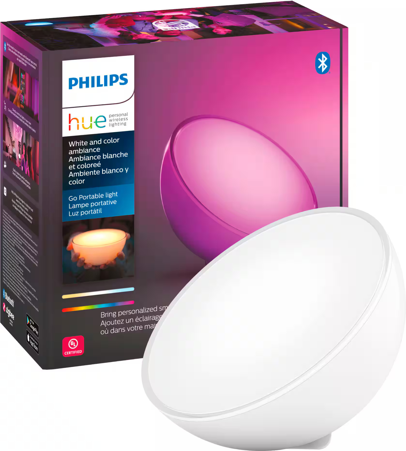 Philips Hue & Color Ambiance Go Table Lamp White 7602031 - Best Buy | Best Buy U.S.