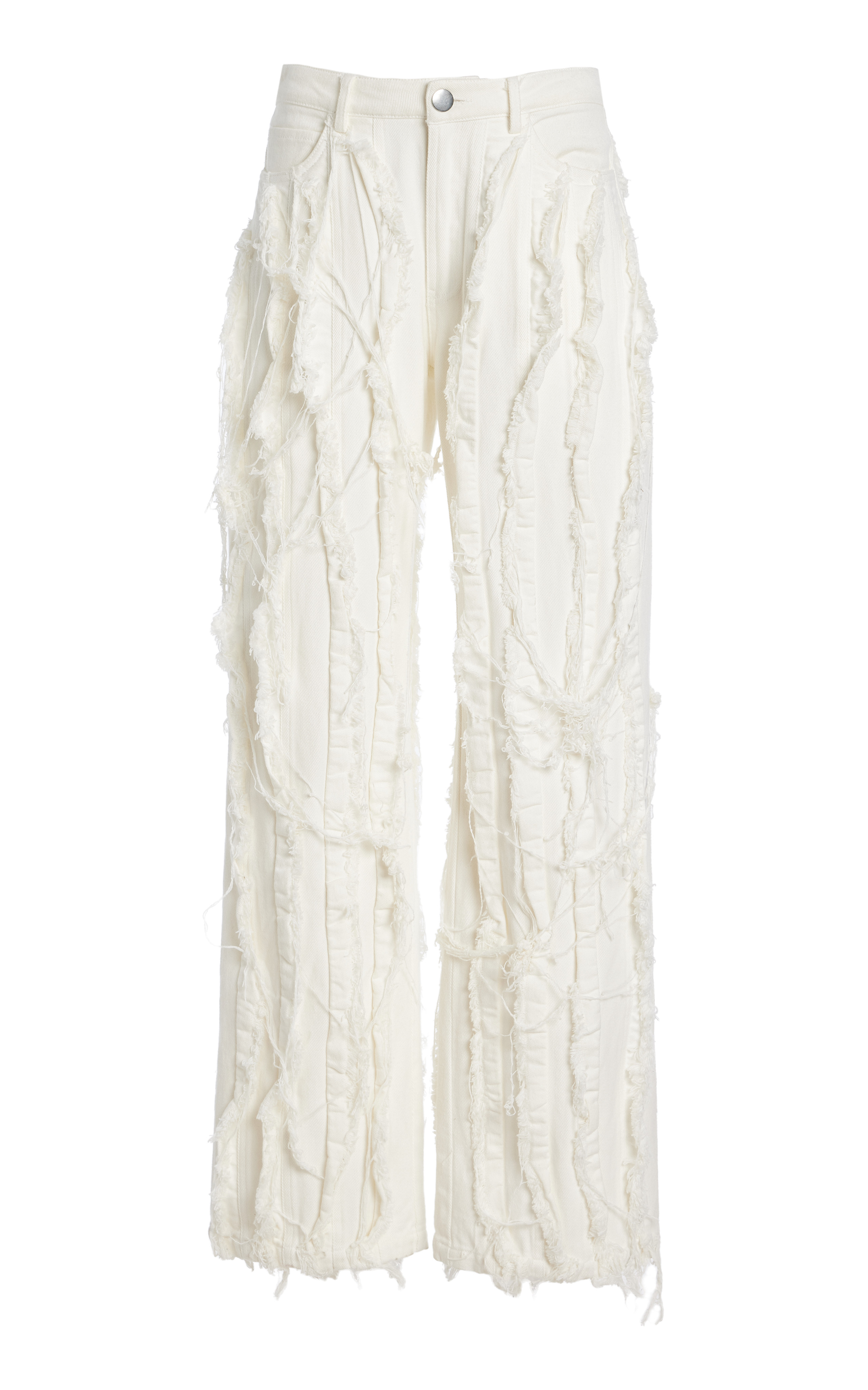 Senses Distressed Rigid Low-Rise Straight-Leg Jeans | Moda Operandi (Global)