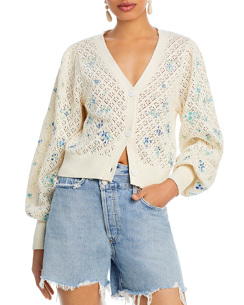 Aqua Pointelle Cardigan - Exclusive | Bloomingdale's (US)