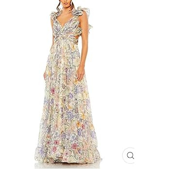 Women's Summer Floral Print Straps Sleeveless V Neck Criss Cross Backless Chiffon Beach Boho Part... | Amazon (US)