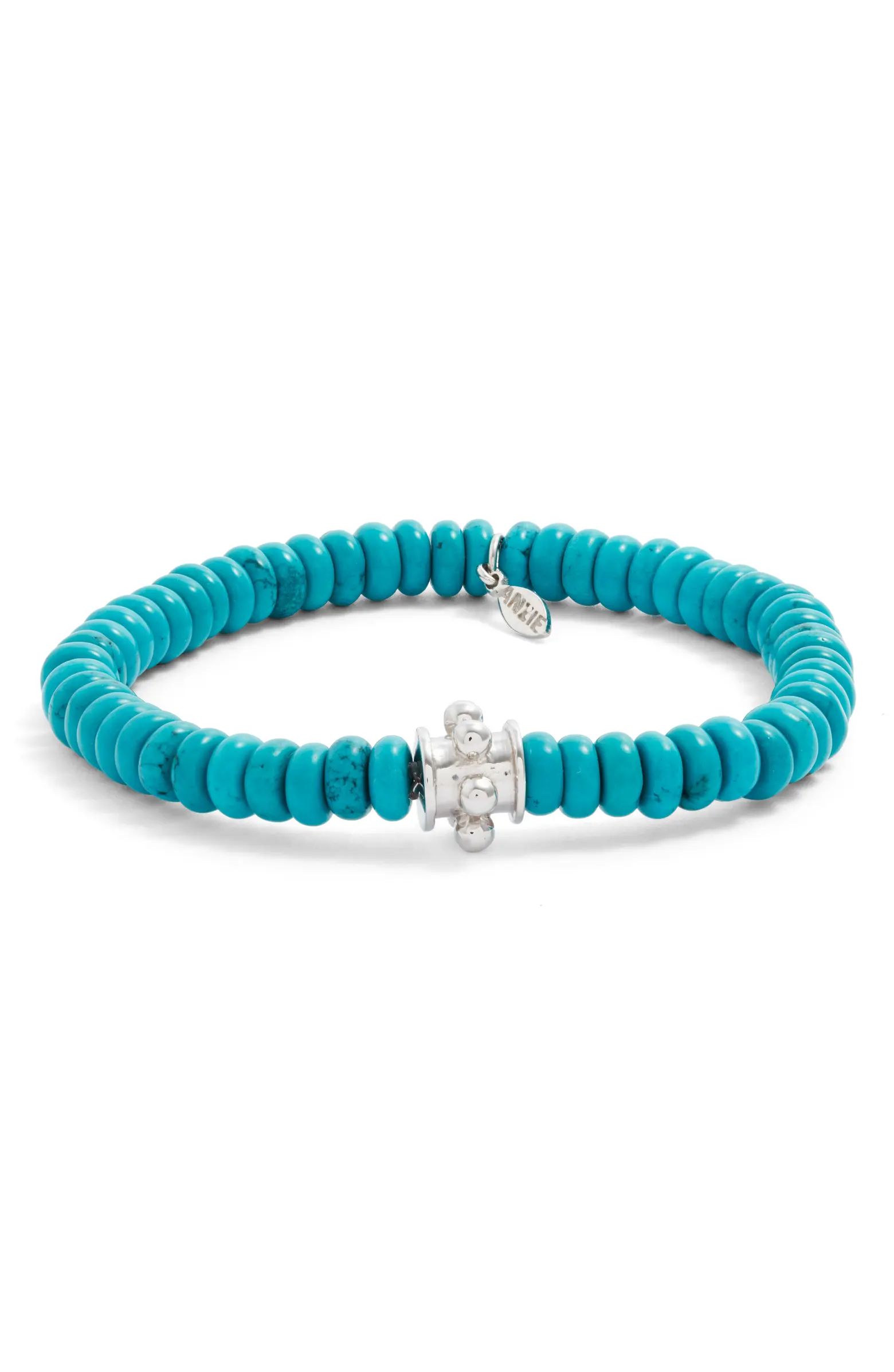 Bohème Turquoise Beaded Stretch Bracelet | Nordstrom