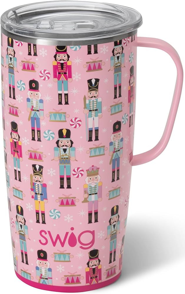 Swig Life 22oz Travel Mug, Insulated Tumbler with Handle and Lid, Travel Coffee Mug, Cup Holder F... | Amazon (US)