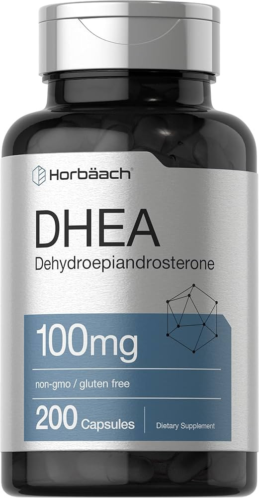 Horbäach DHEA 100mg | 200 Capsules | Non-GMO, Gluten Free Supplement | Amazon (US)
