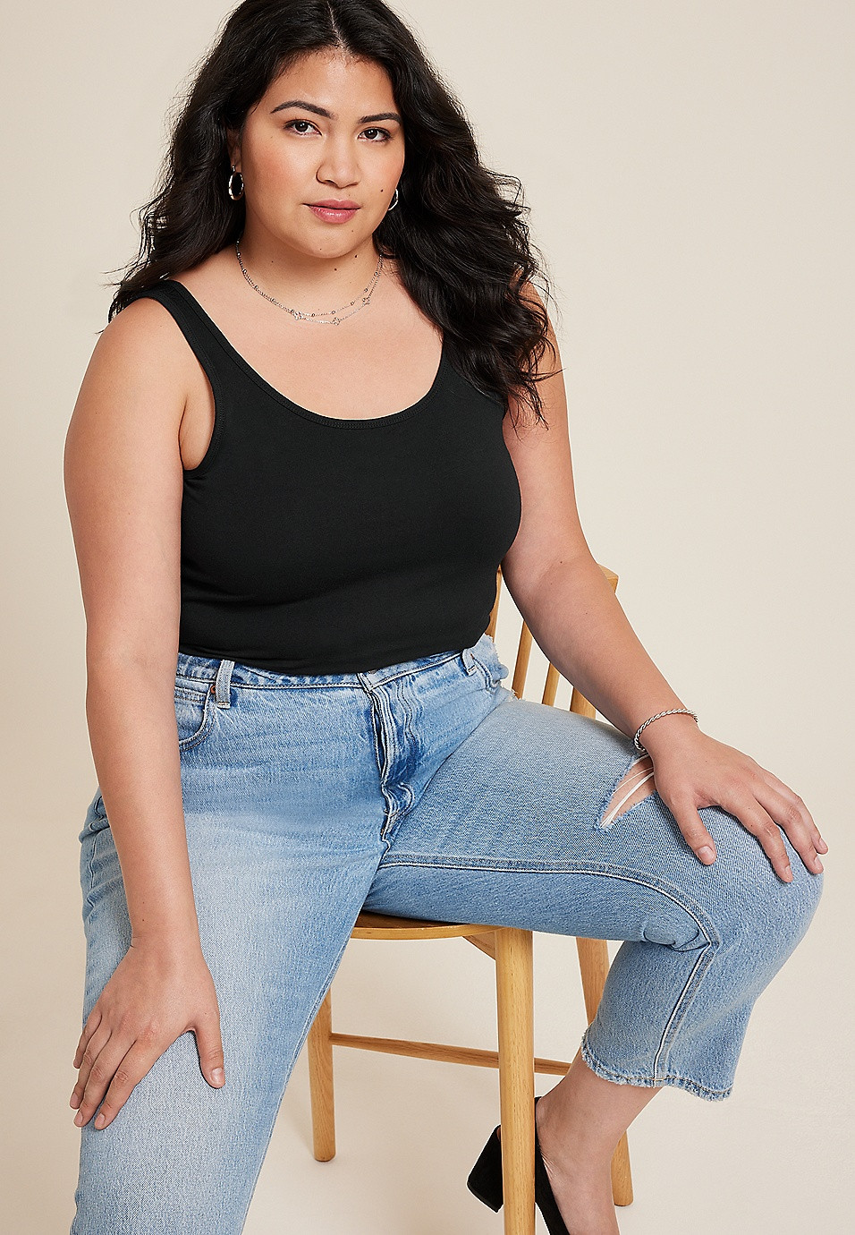 Plus Size Scoop Neck Tunic Tank Top | Maurices