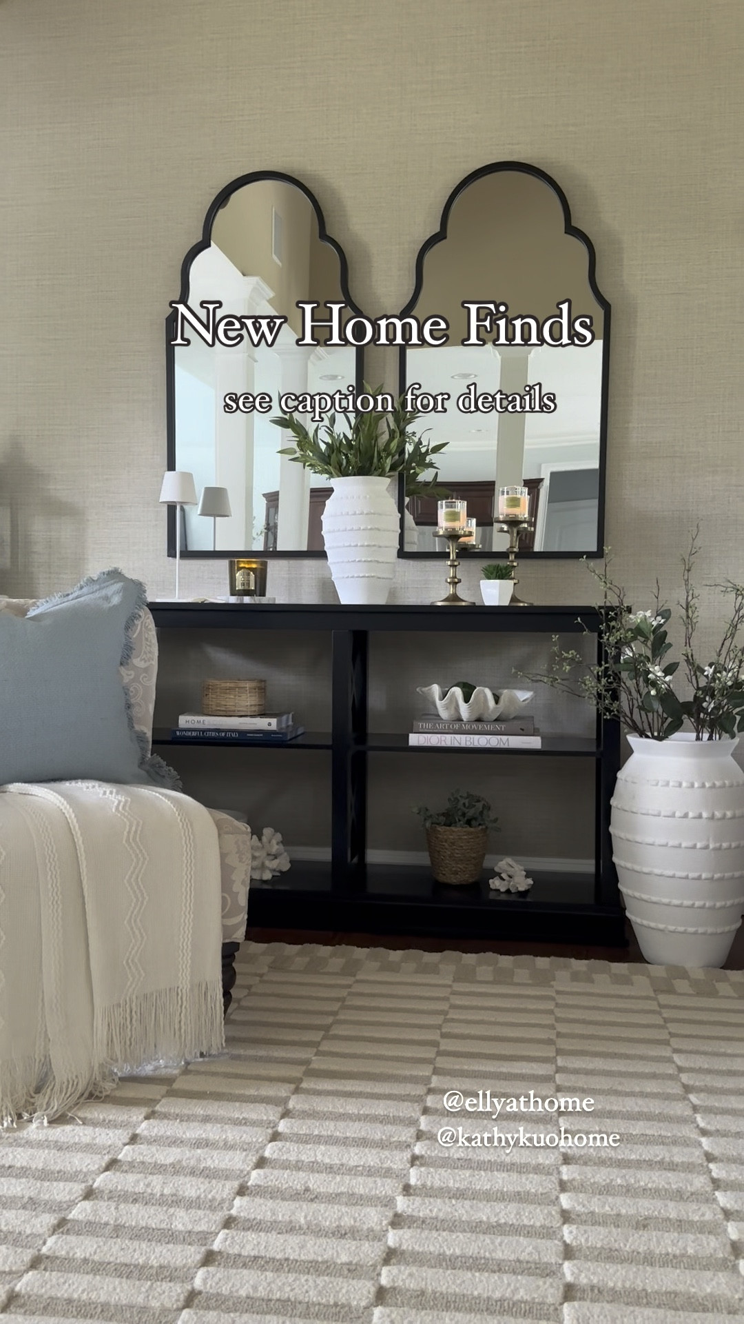  I’ve given my entryway a late summer refresh! My friends @kathykuohome were so kind to send me some beautiful new home finds! (#ad). 

I’m loving these classic style pieces! The new vases, elegant candleholders, blue linen throw pillow & accent table adds a fresh, updated  look to my home! 

#kathykuohome
#lovewhereyoulive

#LTKHome #LTKVideo #LTKStyleTip