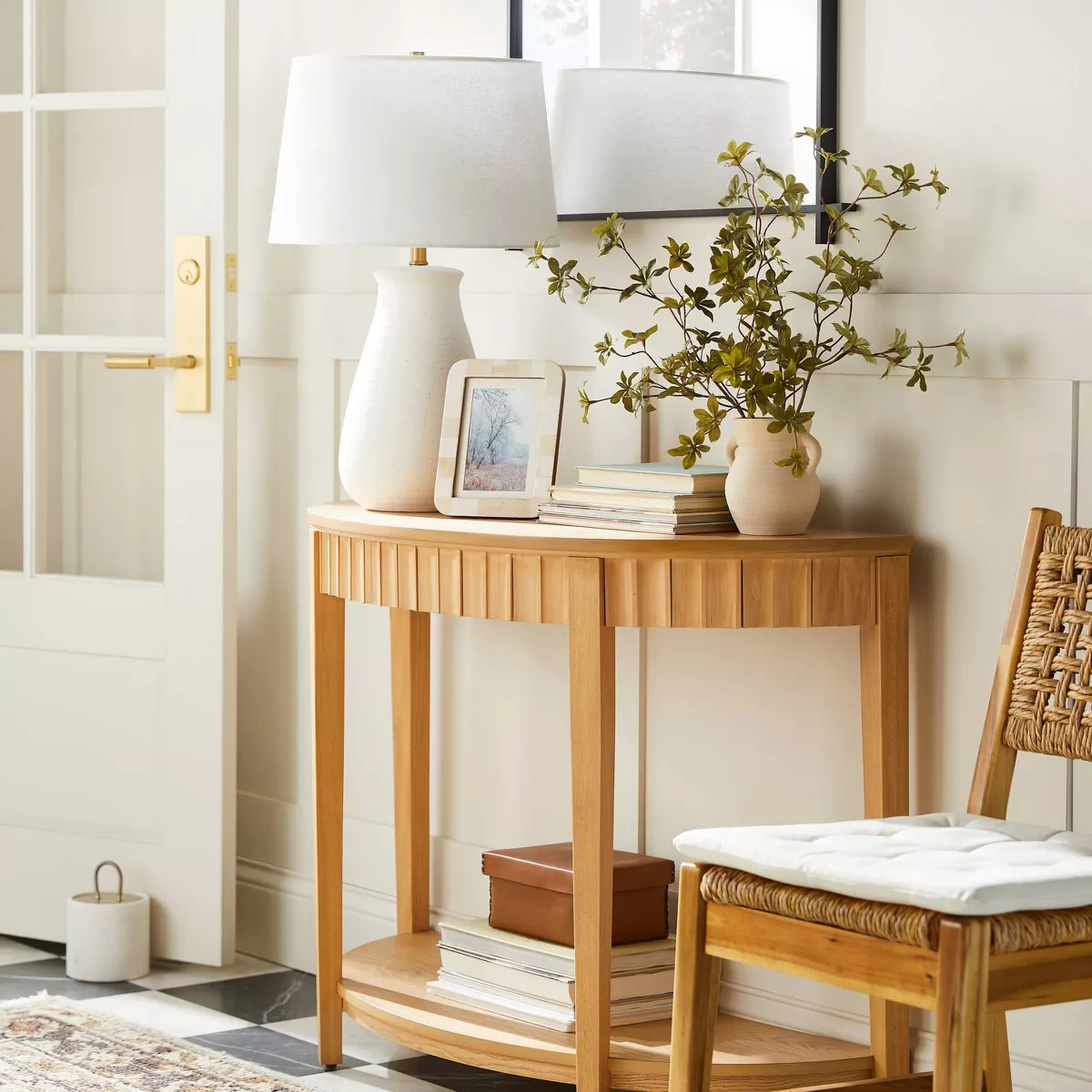 Ceramic Speckled Table Lamp White (Includes LED Light Bulb) - Threshold™ designed with Studio M... | Target