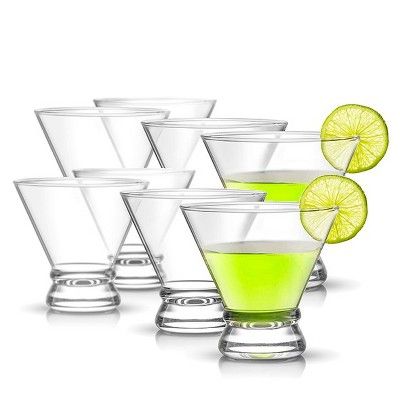 JoyJolt Afina Collection Cocktail Glasses Set - Set of 8 Martini Glasses - 8-Ounces | Target