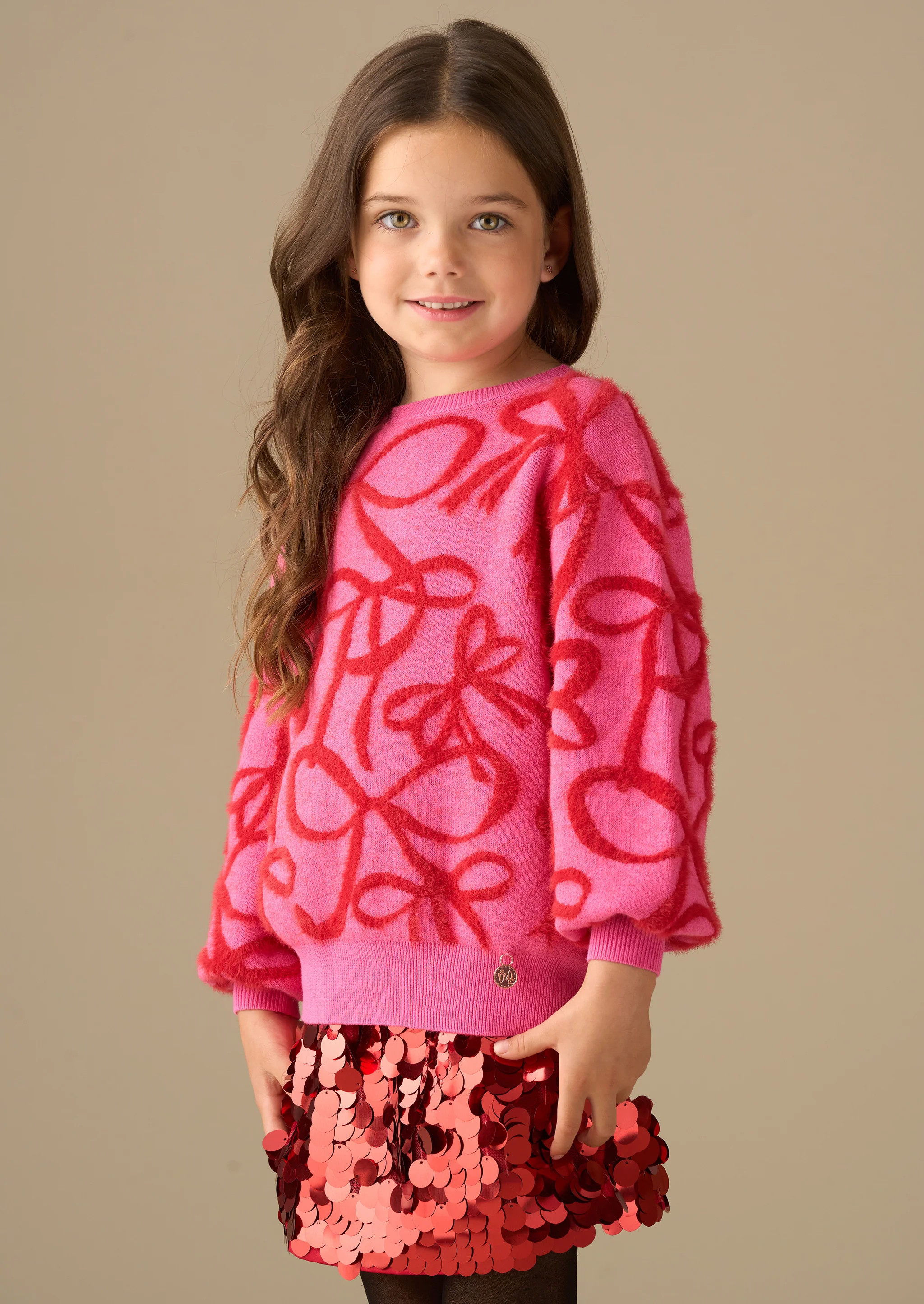 Livia Bow Eyelash Jumper | Angel and Rocket