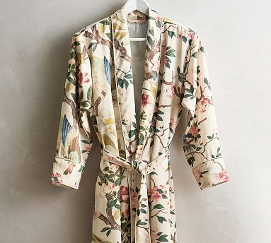 Nola Silky Piped Robe | Pottery Barn (US)