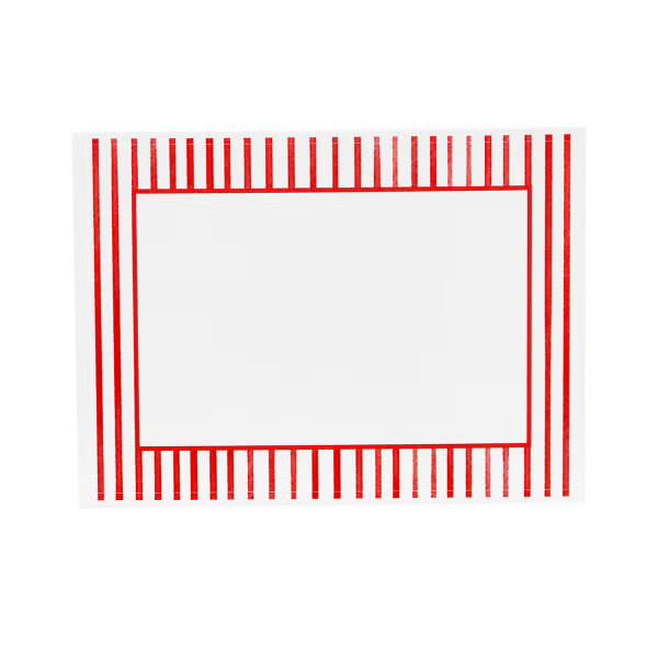 Caspari Red Pinstripe Gift Labels Pkg/12 | The Container Store