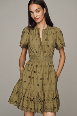 Somerset Smocked Mini Dress | Anthropologie (US)