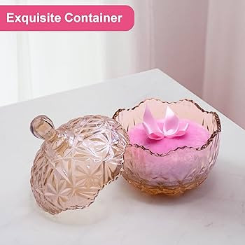 5 Pieces Large Body Powder Puff and Powder Container, Crystal Case for Dust Puff, Powder applicat... | Amazon (US)