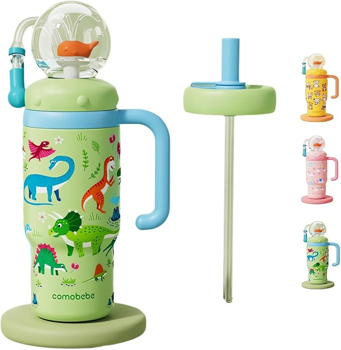 Stainless Steel Whale Fountain Tumbler with Handle, Drinking Cup with Whale Squirt, 24oz Whale Wa... | Amazon (US)