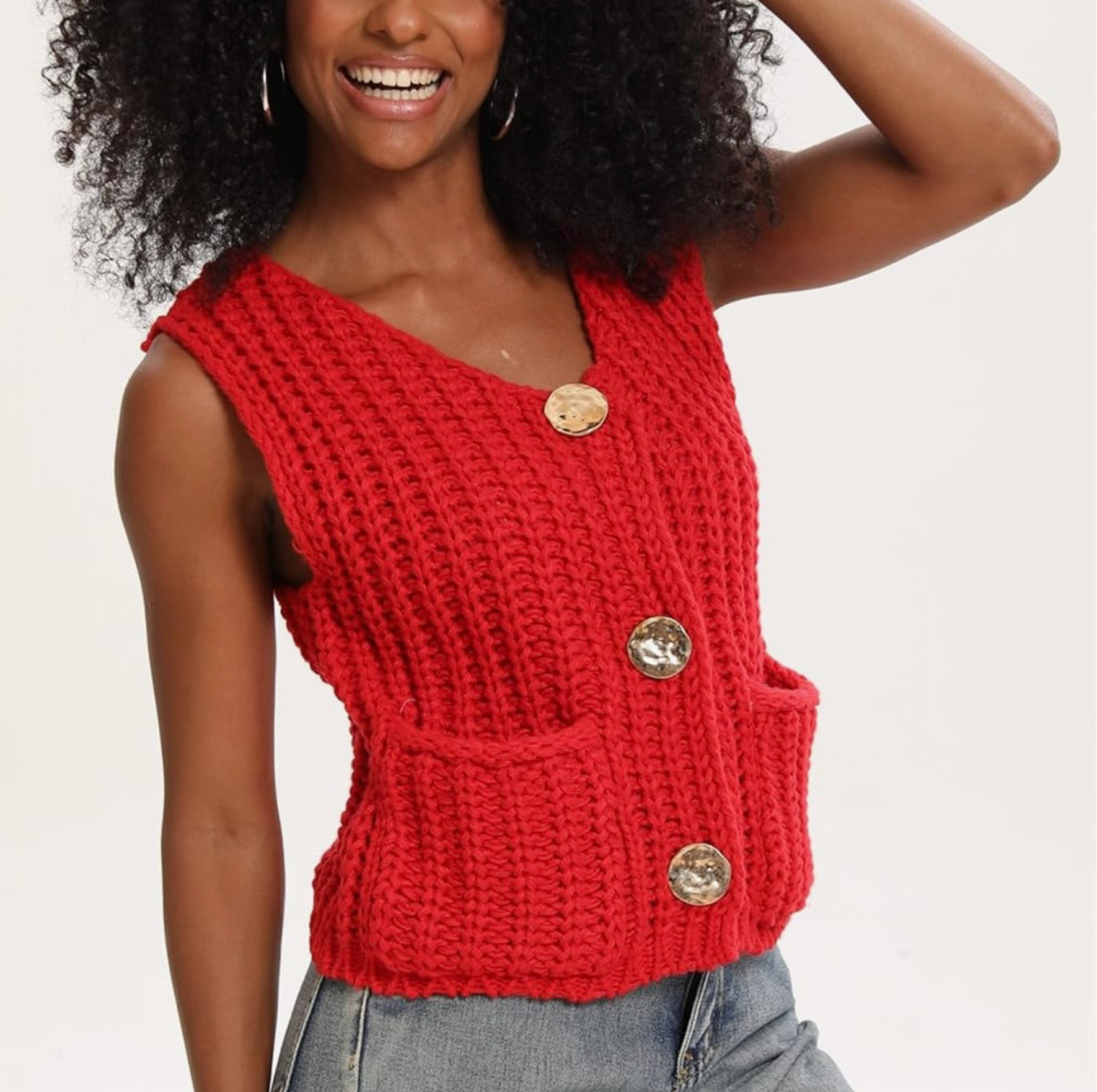 Hangnifang Sweater Vest Women KEOMUD Women's Chunky Knit Sweater