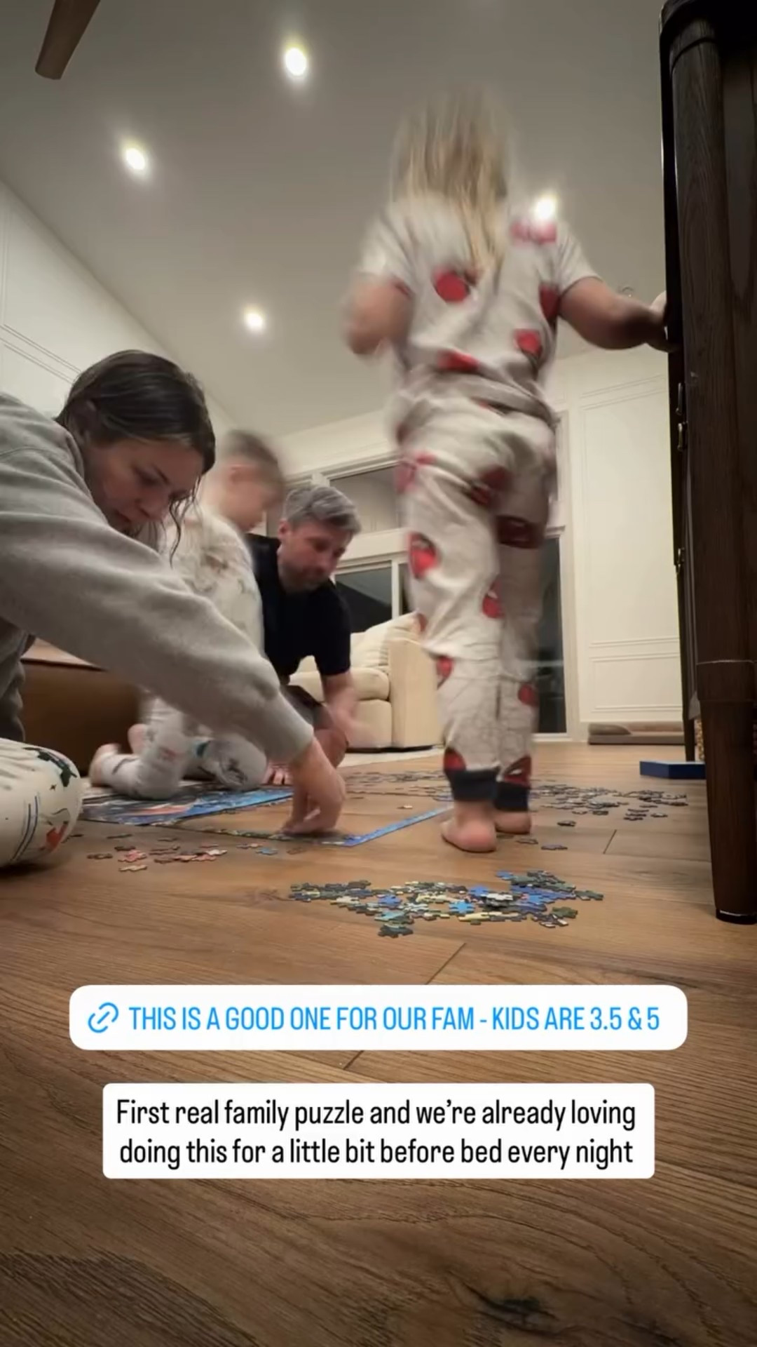 First real family puzzle and we’re already loving doing this for a little bit before bed every night