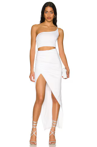 superdown Lydia Maxi Skirt Set in White from Revolve.com | Revolve Clothing (Global)