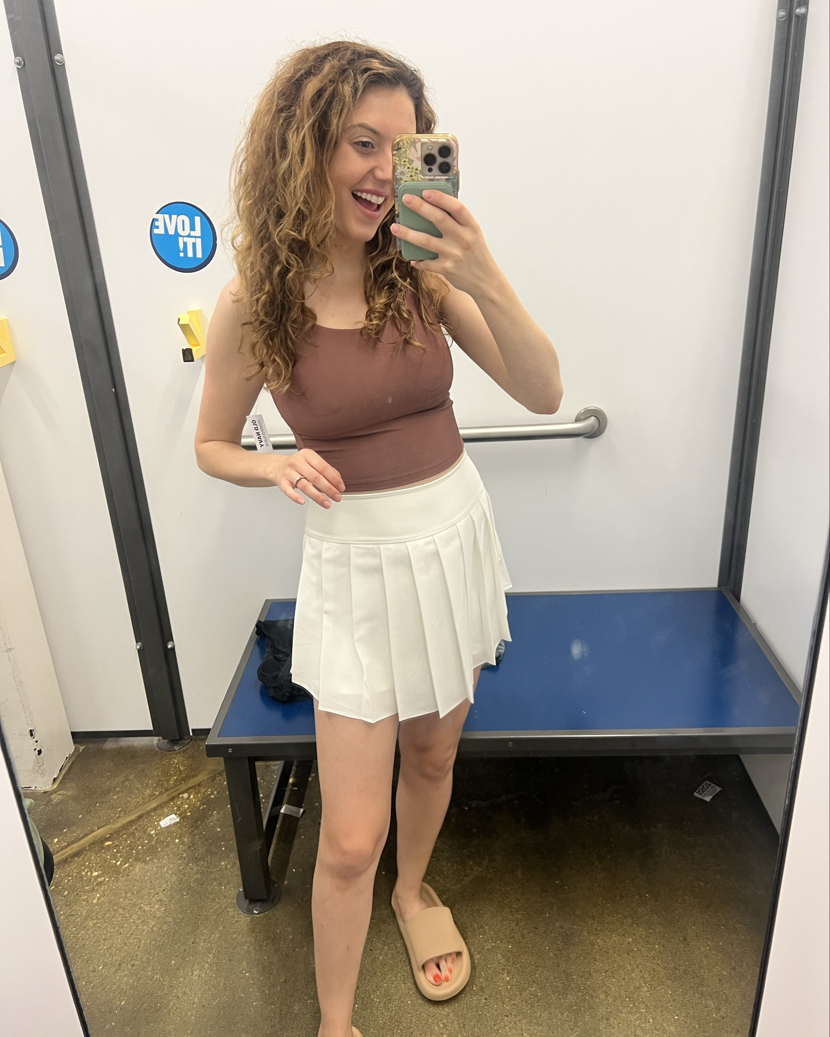 Old navy 50% off Memorial Day sale — grabbed the Lululemon align look a like tank (it’s ribbed too) & the perfect tennis skort 

#LTKSaleAlert #LTKFitness #LTKActive