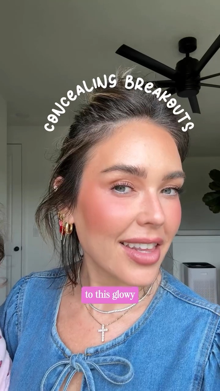 Realistic makeup routine for breakouts- how I cover whatever is going on w my skin during the start of allergy season 😮‍💨 

Natasha denona concealer is the key player here also don’t look at my hair 

Products 
@saiebeauty saie glowy super gel in sunglow 
@armanibeauty Armani skin tint in l3
@natashadenonabeauty Natasha denona hy-glam concealer in n3 
@yslbeauty ysl all hours bronzer in dune 
@rmsbeauty rms redimension blush in kir royale 
@hudabeauty Huda easy bake setting powder in pound cake 
@buxomcosmetics buxom lip liner in blush stroke 
@urbandecaycosmetics all nighter setting spray

#LTKgrwm #LTKmomlife #LTKBeauty