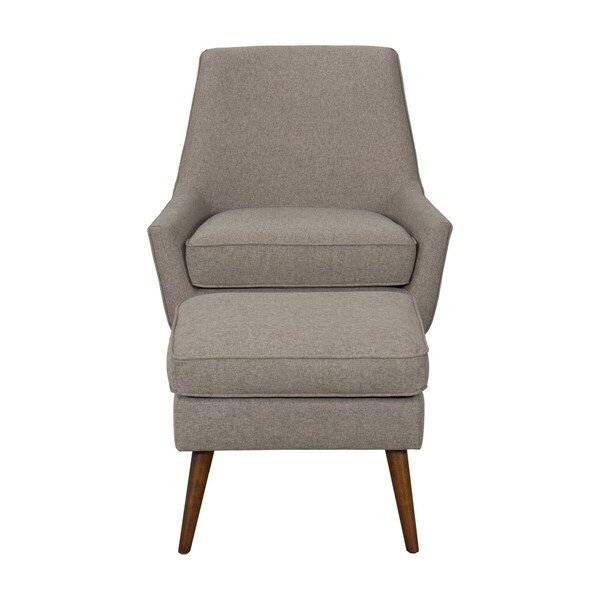 HomePop Dean Modern Accent Chair with Ottoman | Overstock.com Shopping - The Best Deals on Living... | Bed Bath & Beyond