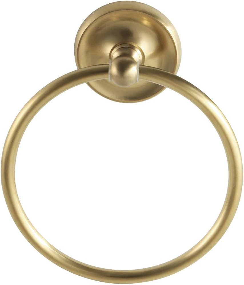 Kingston Brass BA314BB Classic Towel-Ring, Brushed Brass , 6.06 x 1.56 x 2.69 | Amazon (US)