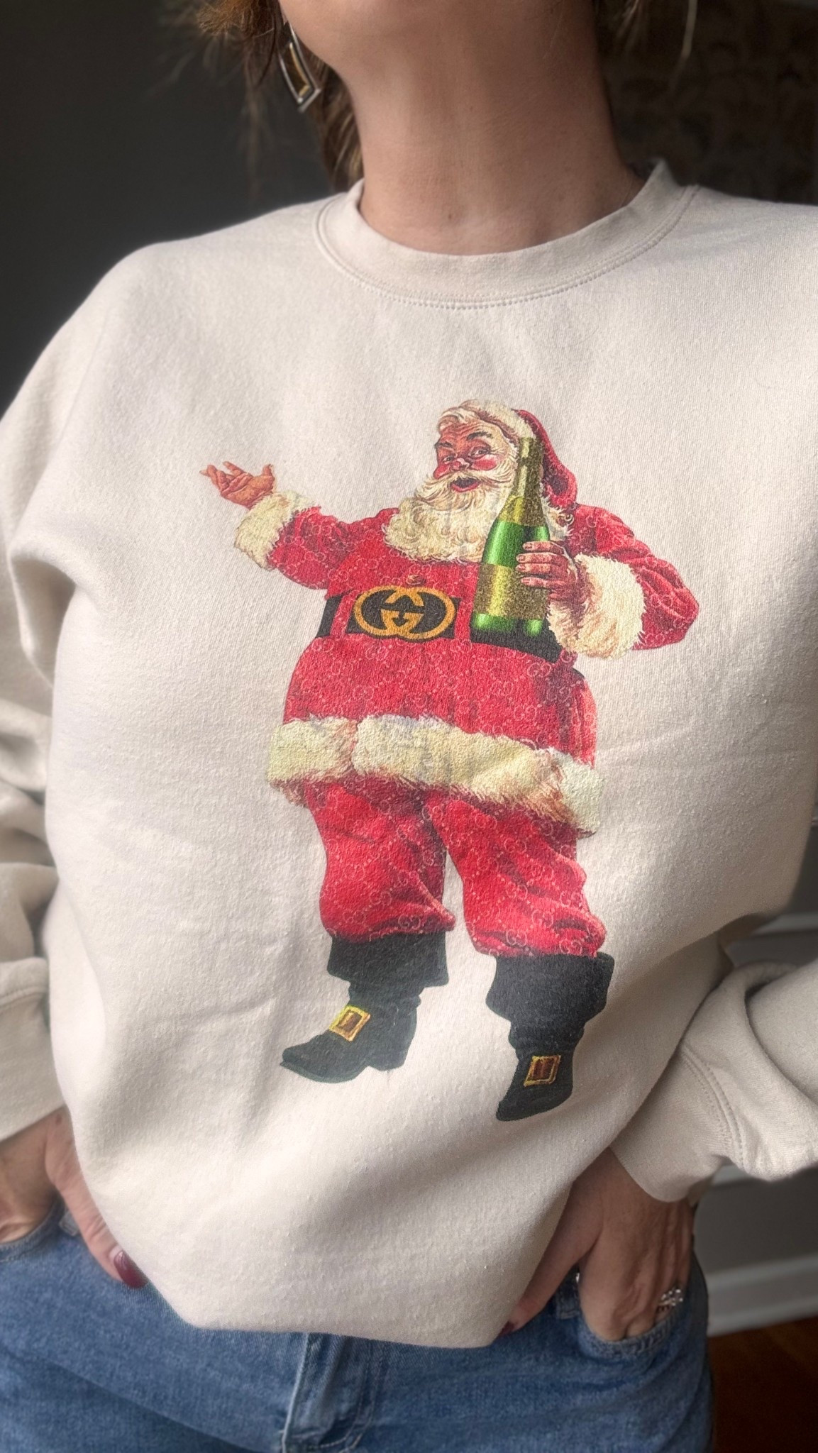 Designer Inspired Sweatshirt Vintage Santa ! 🎅 #designerinspired #sweatshirts 

#LTKHoliday #LTKFindsUnder50