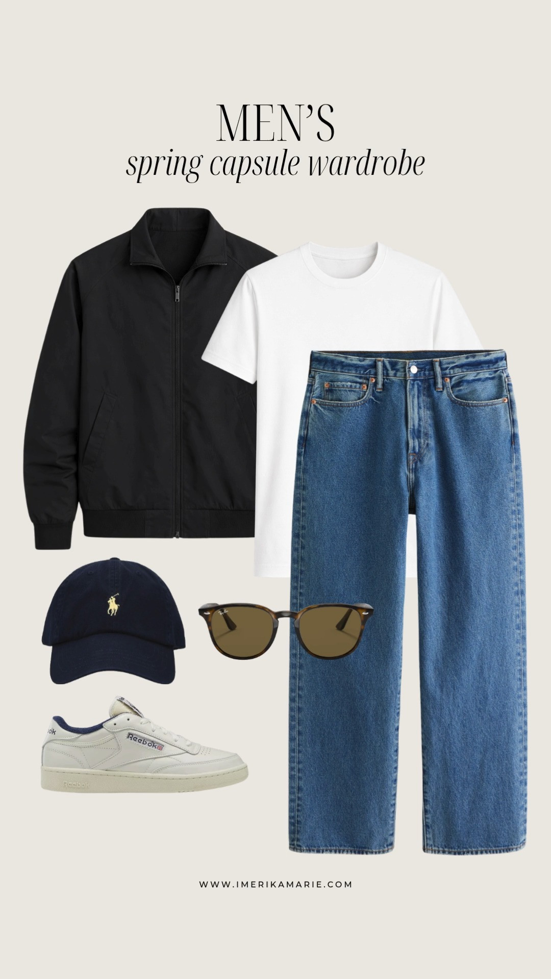 Men's Spring Outfit

men's jacket, white t-shirt, Levi jeans, polo hat, Ray Ban sunglasses, and Reebok sneakers 

 

#LTKootd #LTKSeasonal #LTKMens