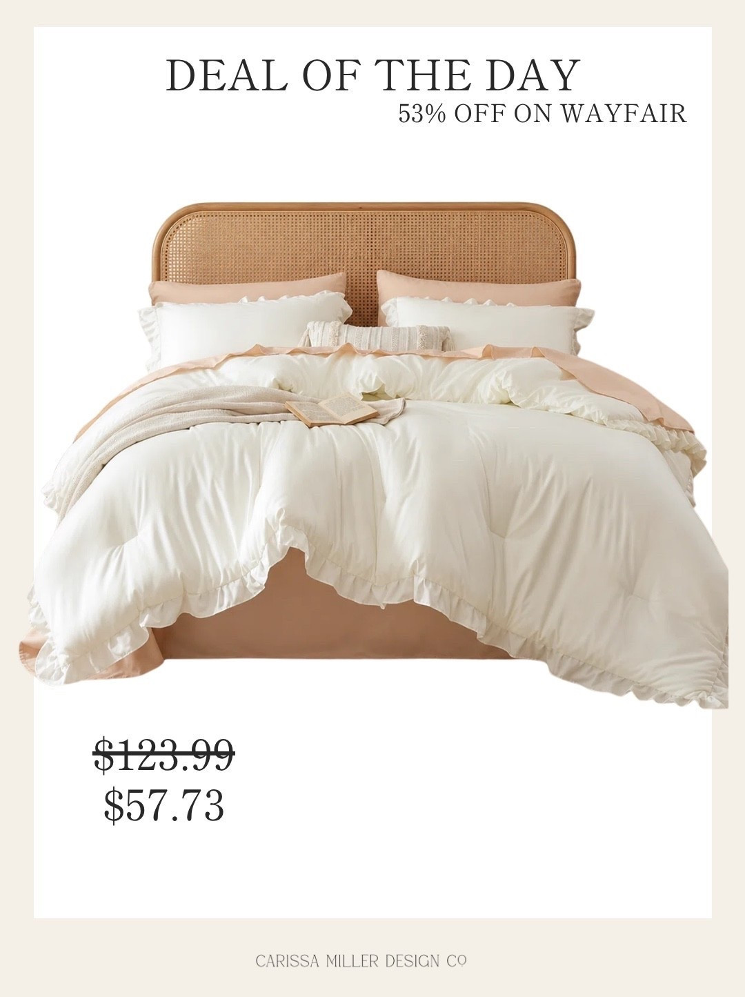 If you’re looking to upgrade your bedding, I’m obsessed with this from Wayfair!