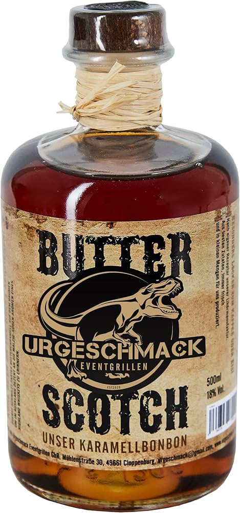 Urgeschmack Eventgrillen Butter Scotch Likör 17% Vol. (unser Karamellbonbon, pur oder auf Eis, i... | Amazon (DE)