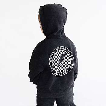 Grayson Little Toddler Boys Fleece Hoodie, Color: Black - JCPenney | JCPenney