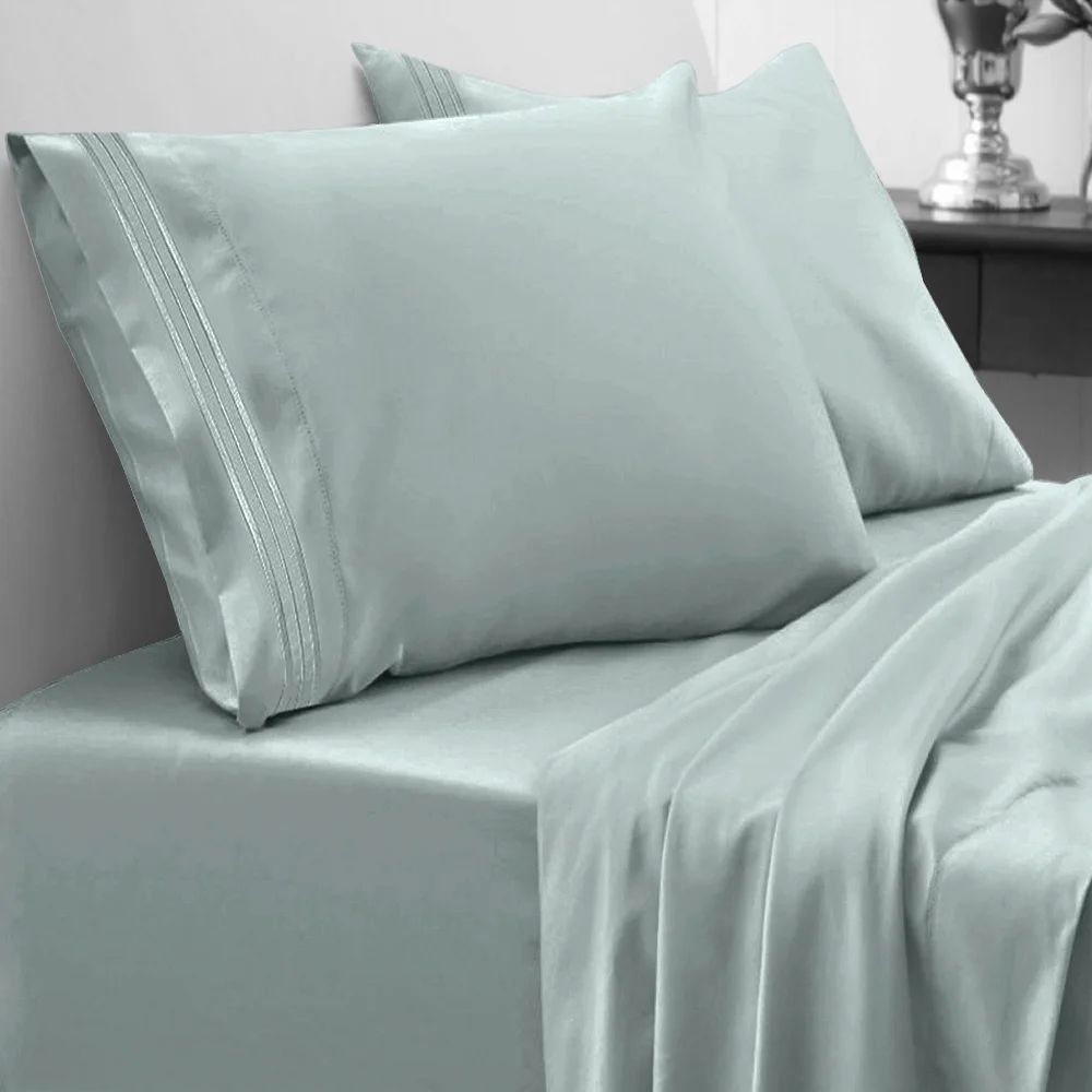 Egyptian Comfort 1800 Thread Count 4 Piece Queen Deep Pocket Bed Sheet Set | Walmart (US)