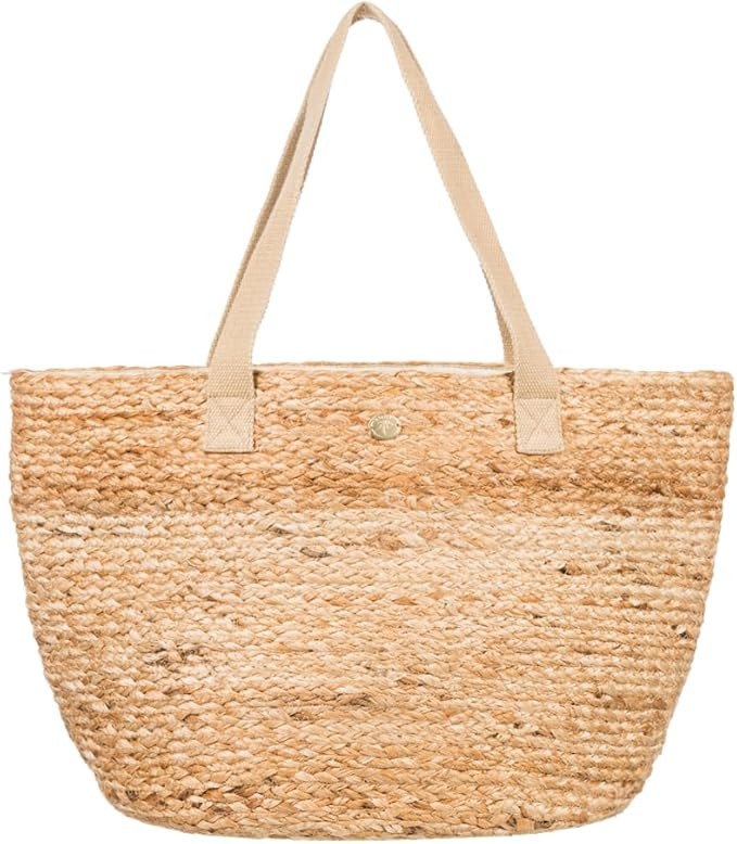 Roxy Women's Ritual Kiss Straw Beach Tote Bag, Natural 234, One Size | Amazon (US)